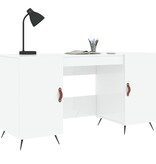 VidaXL Bureau 140x50x75 cm bewerkt hout hoogglans wit