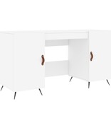 VidaXL Bureau 140x50x75 cm bewerkt hout wit