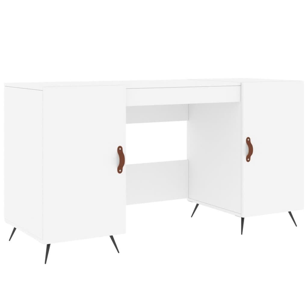 VidaXL Bureau 140x50x75 cm bewerkt hout wit