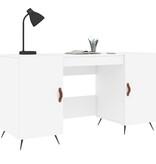 VidaXL Bureau 140x50x75 cm bewerkt hout wit
