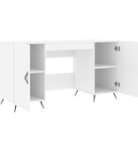 VidaXL Bureau 140x50x75 cm bewerkt hout wit