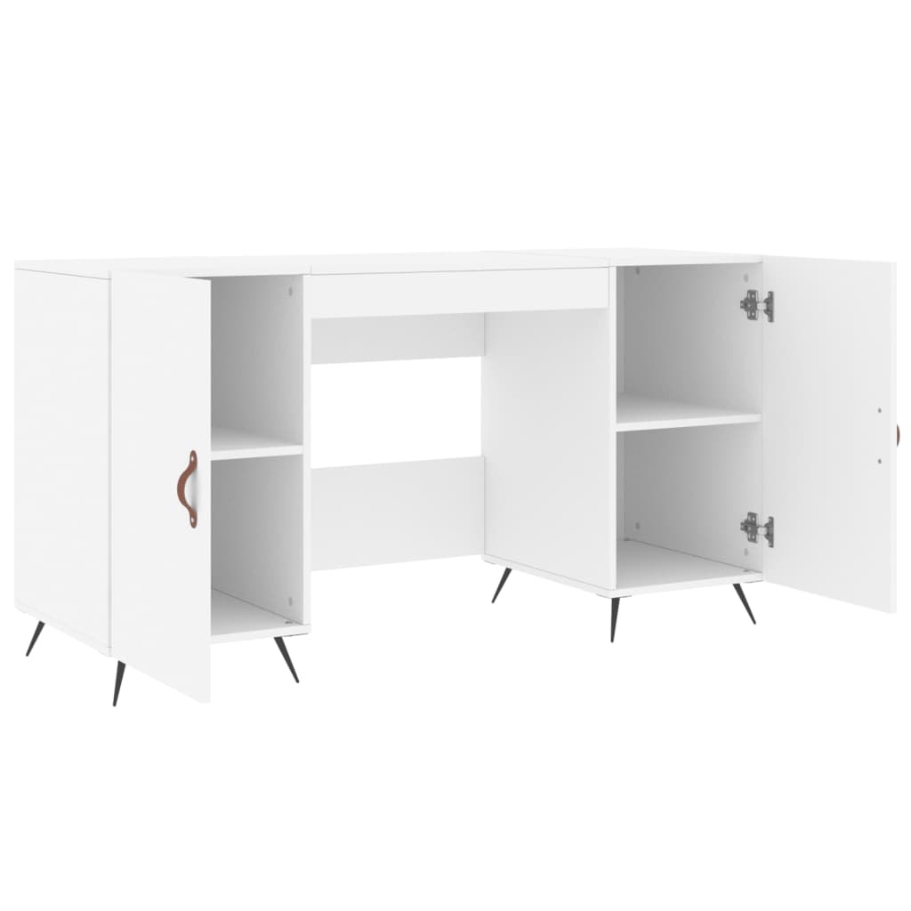 VidaXL Bureau 140x50x75 cm bewerkt hout wit