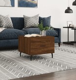 VidaXL Salontafel 50x50x40 cm bewerkt hout bruineikenkleurig
