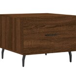 VidaXL Salontafel 50x50x40 cm bewerkt hout bruineikenkleurig