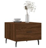 VidaXL Salontafel 50x50x40 cm bewerkt hout bruineikenkleurig