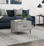 VidaXL Salontafel 50x50x40 cm bewerkt hout grijs sonoma eiken