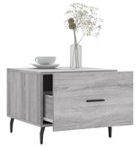 VidaXL Salontafel 50x50x40 cm bewerkt hout grijs sonoma eiken