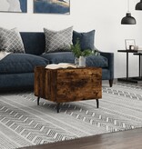 VidaXL Salontafel 50x50x40 cm bewerkt hout gerookt eikenkleurig