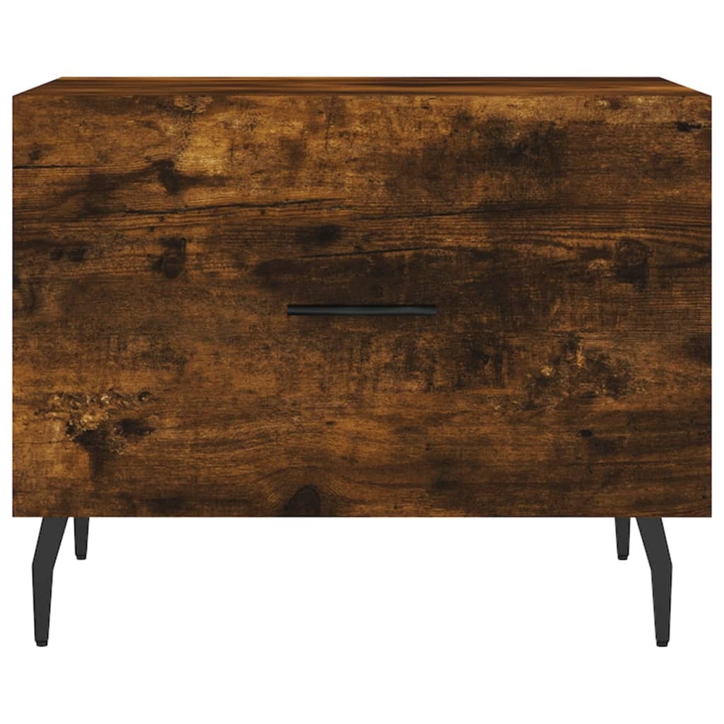 VidaXL Salontafel 50x50x40 cm bewerkt hout gerookt eikenkleurig