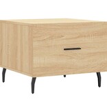 VidaXL Salontafel 50x50x35 cm bewerkt hout sonoma eikenkleurig