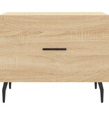 VidaXL Salontafel 50x50x35 cm bewerkt hout sonoma eikenkleurig