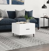 VidaXL Salontafel 50x50x40 cm bewerkt hout hoogglans wit