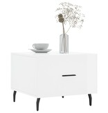 VidaXL Salontafel 50x50x40 cm bewerkt hout hoogglans wit