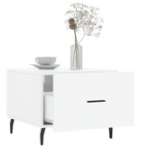 VidaXL Salontafel 50x50x40 cm bewerkt hout hoogglans wit