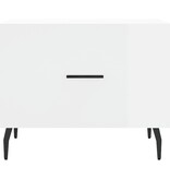VidaXL Salontafel 50x50x40 cm bewerkt hout hoogglans wit