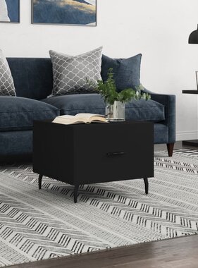 VidaXL Salontafel 50x50x40 cm bewerkt hout zwart