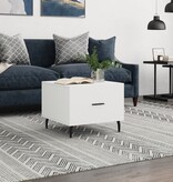 VidaXL Salontafel 50x50x40 cm bewerkt hout wit