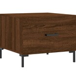 VidaXL Salontafel 50x50x40 cm bewerkt hout bruineikenkleurig