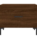 VidaXL Salontafel 50x50x40 cm bewerkt hout bruineikenkleurig