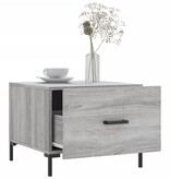 VidaXL Salontafel 50x50x40 cm bewerkt hout grijs sonoma eiken