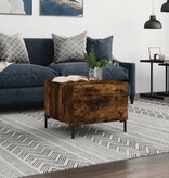 VidaXL Salontafel 50x50x40 cm bewerkt hout gerookt eikenkleurig