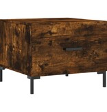 VidaXL Salontafel 50x50x40 cm bewerkt hout gerookt eikenkleurig