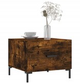 VidaXL Salontafel 50x50x40 cm bewerkt hout gerookt eikenkleurig