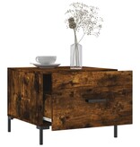 VidaXL Salontafel 50x50x40 cm bewerkt hout gerookt eikenkleurig