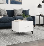 VidaXL Salontafel 50x50x40 cm bewerkt hout hoogglans wit