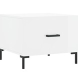 VidaXL Salontafel 50x50x40 cm bewerkt hout hoogglans wit