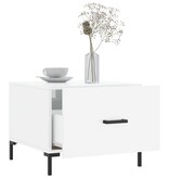 VidaXL Salontafel 50x50x40 cm bewerkt hout hoogglans wit