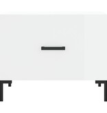 VidaXL Salontafel 50x50x40 cm bewerkt hout hoogglans wit