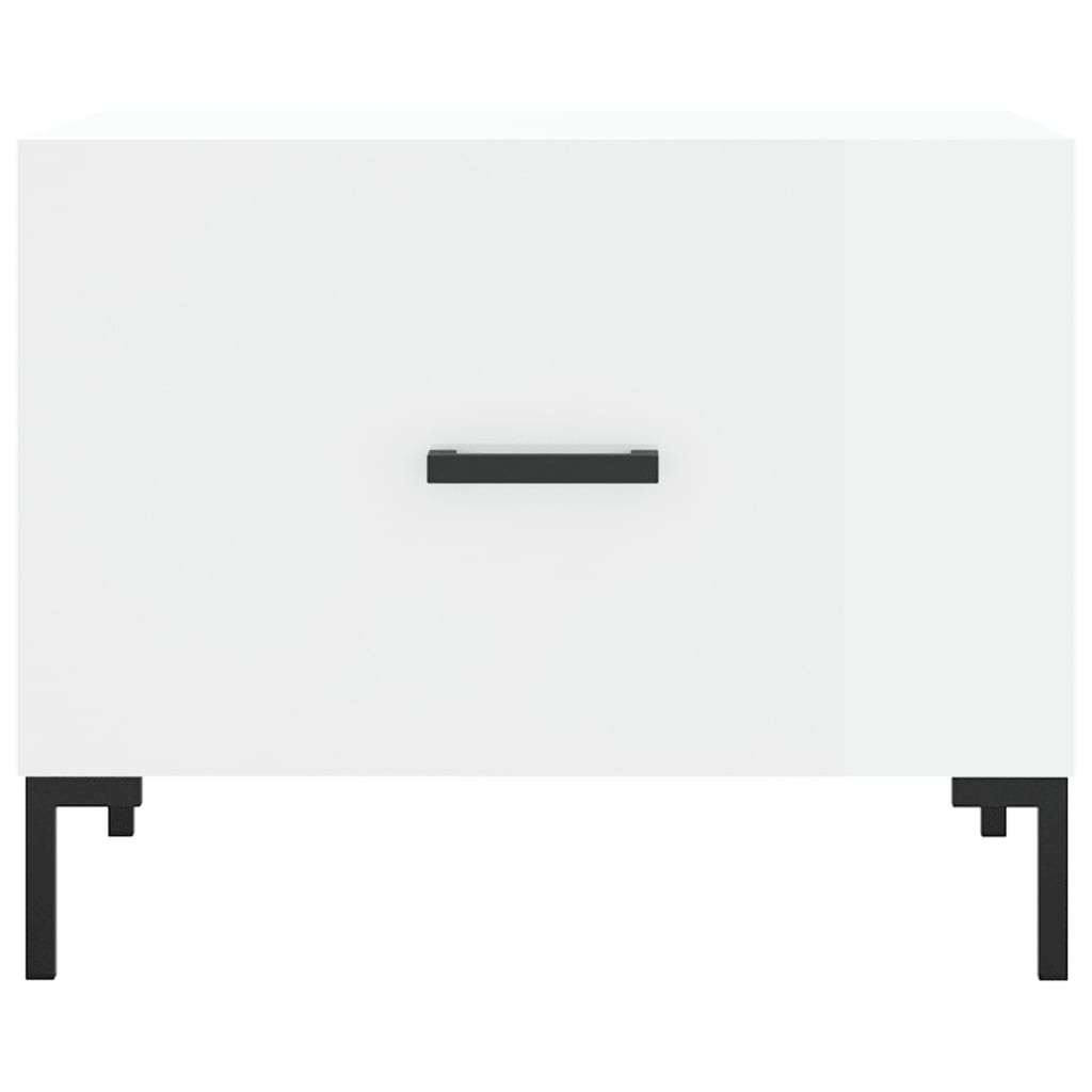 VidaXL Salontafel 50x50x40 cm bewerkt hout hoogglans wit