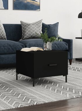 VidaXL Salontafel 50x50x40 cm bewerkt hout zwart