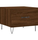 VidaXL Salontafel 50x50x40 cm bewerkt hout bruineikenkleurig
