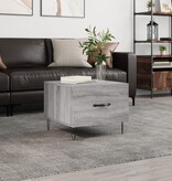 VidaXL Salontafel 50x50x40 cm bewerkt hout grijs sonoma eiken