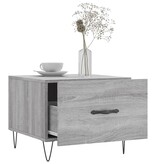 VidaXL Salontafel 50x50x40 cm bewerkt hout grijs sonoma eiken