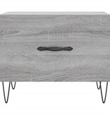 VidaXL Salontafel 50x50x40 cm bewerkt hout grijs sonoma eiken