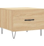 VidaXL Salontafel 50x50x35 cm bewerkt hout sonoma eikenkleurig