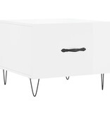 VidaXL Salontafel 50x50x40 cm bewerkt hout hoogglans wit