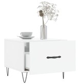 VidaXL Salontafel 50x50x40 cm bewerkt hout hoogglans wit