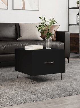 VidaXL Salontafel 50x50x40 cm bewerkt hout zwart