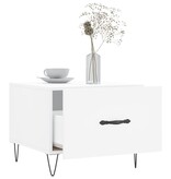 VidaXL Salontafel 50x50x40 cm bewerkt hout wit