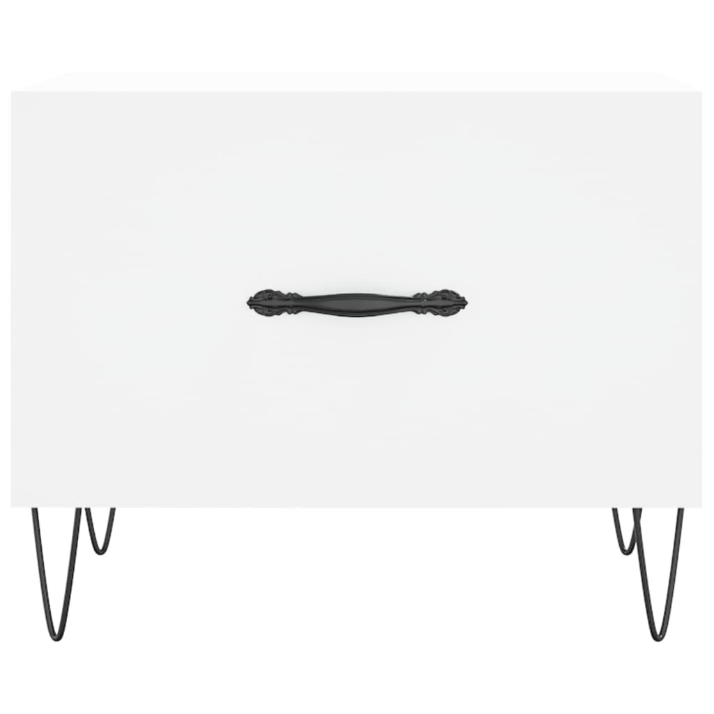 VidaXL Salontafel 50x50x40 cm bewerkt hout wit