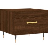 VidaXL Salontafel 50x50x40 cm bewerkt hout bruineikenkleurig