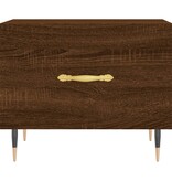 VidaXL Salontafel 50x50x40 cm bewerkt hout bruineikenkleurig