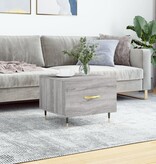 VidaXL Salontafel 50x50x40 cm bewerkt hout grijs sonoma eiken