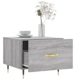 VidaXL Salontafel 50x50x40 cm bewerkt hout grijs sonoma eiken