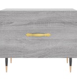 VidaXL Salontafel 50x50x40 cm bewerkt hout grijs sonoma eiken
