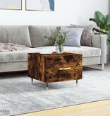 VidaXL Salontafel 50x50x40 cm bewerkt hout gerookt eikenkleurig